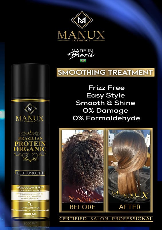 MANUX Brazilian Protein Organic Smoothing Hair Treatment 1000ml - Kona  Beauty